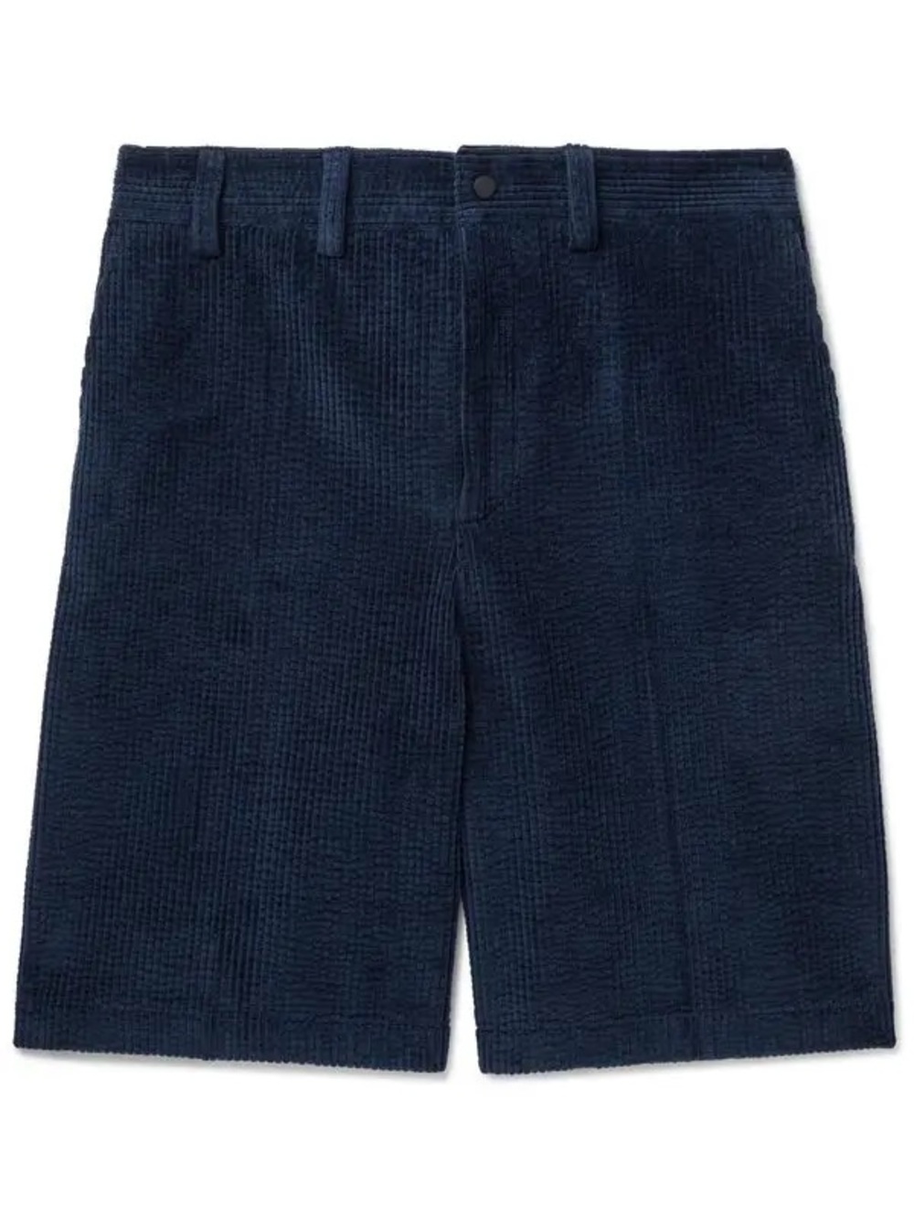 Acne Studios Ross Wide-Leg Cotton Blend Corduroy Shorts Size 48 Navy